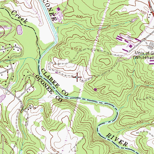 Topographic Map of J S Ivy Lake, GA
