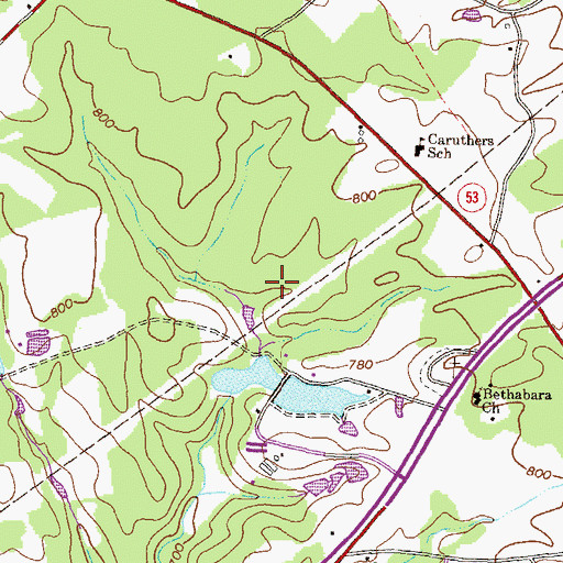 Topographic Map of Gasaway Dam Number One, GA
