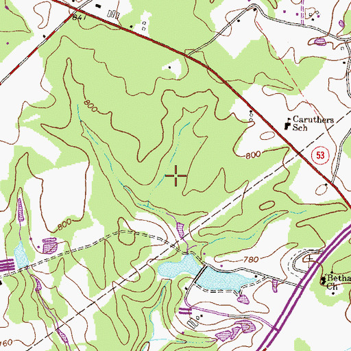 Topographic Map of Gasaway Lake Number Two, GA