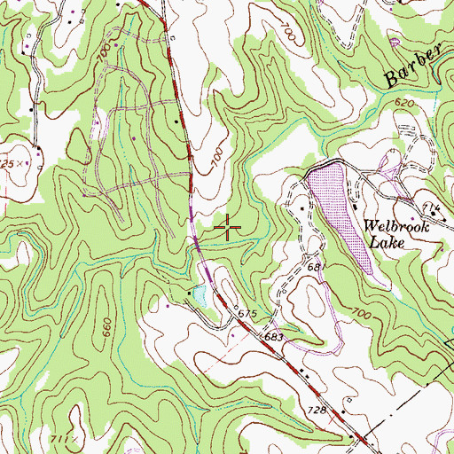 Topographic Map of Wildwood Dam, GA