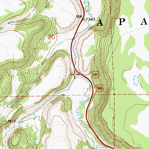 Topographic Map of Rudd Creek, AZ