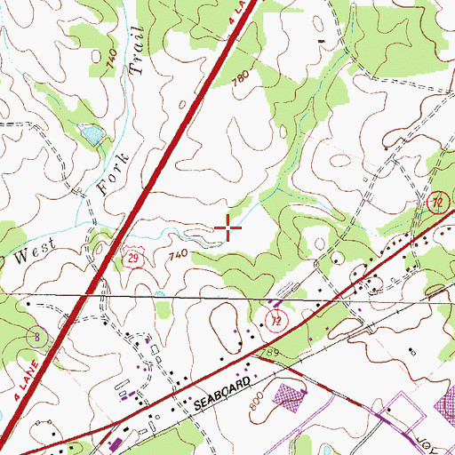 Topographic Map of Enumber 16sandy Creek 0 Trail Creek, GA