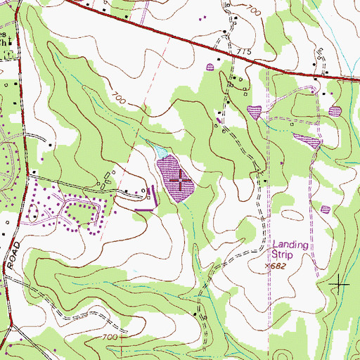 Topographic Map of Pettit Dam, GA