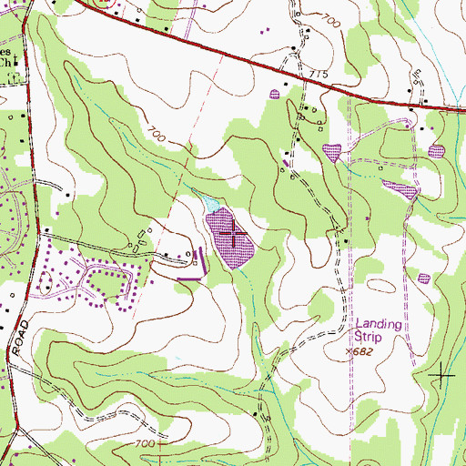 Topographic Map of Pettit Lake, GA