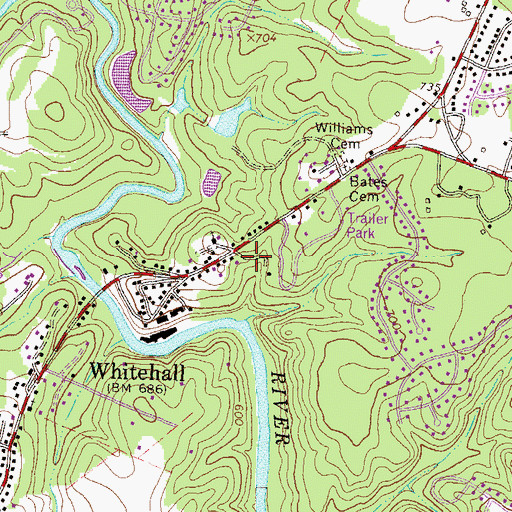 Topographic Map of Peeler Pond Dam, GA