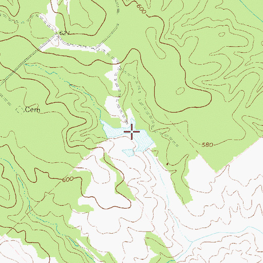 Topographic Map of McGuery Lake, GA