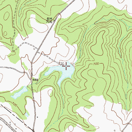Topographic Map of Kennedy Dam, GA