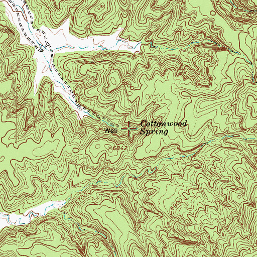 Topographic Map of Cottonwood Spring, AZ