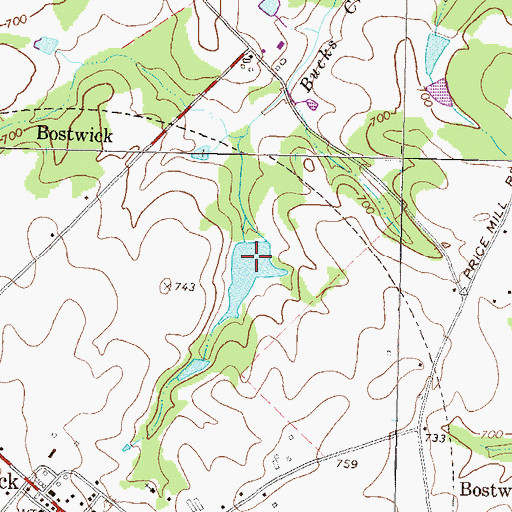 Topographic Map of Callaway Lake, GA