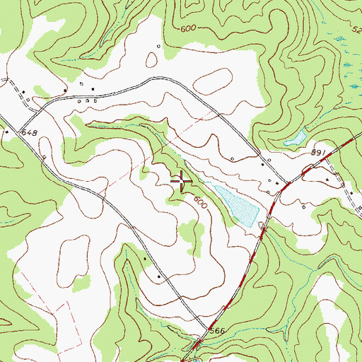 Topographic Map of Hilsman Lake North Dam, GA