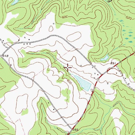 Topographic Map of Hilsman Lake North, GA