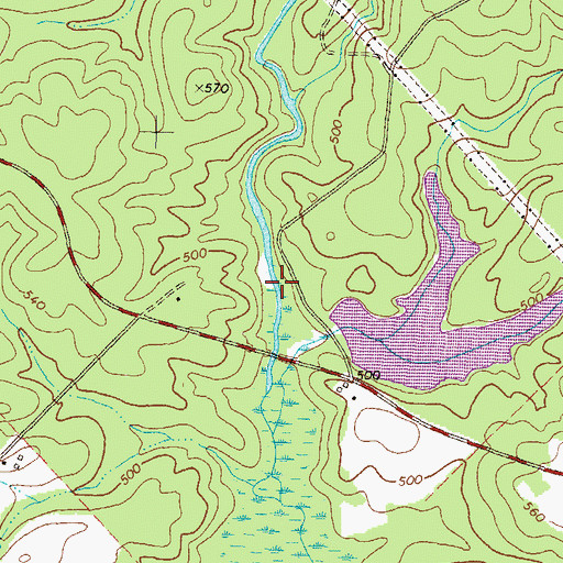 Topographic Map of Vason Dam, GA