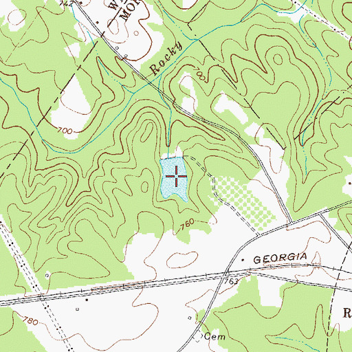 Topographic Map of Griffin Lake, GA