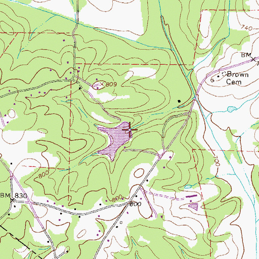 Topographic Map of Shephard Dam, GA