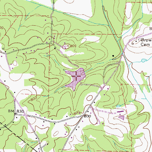 Topographic Map of Shephard Lake, GA