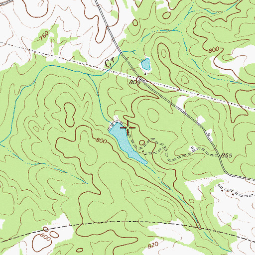 Topographic Map of McGarity Dam, GA