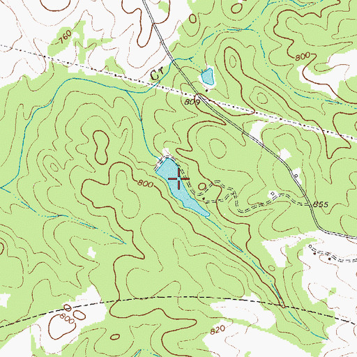 Topographic Map of McGarity Lake, GA