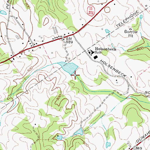Topographic Map of Guyouzts Dam, GA