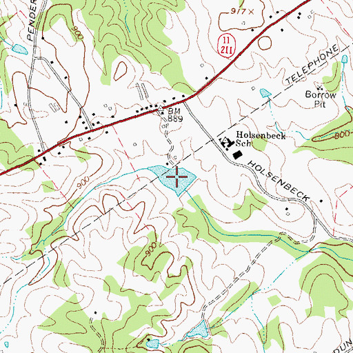 Topographic Map of Guyouzts Lake, GA