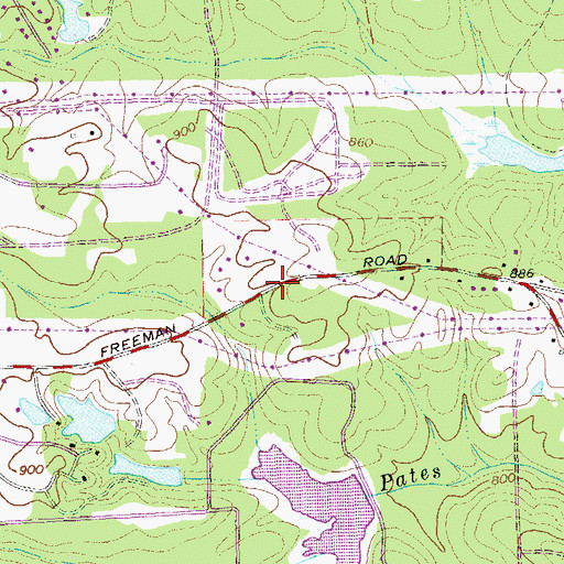 Topographic Map of Feagins Dam, GA