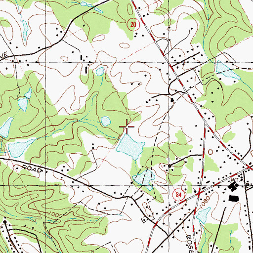 Topographic Map of Soseby Dam, GA