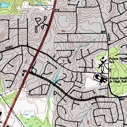 Topographic Map of North Pond Dam, GA