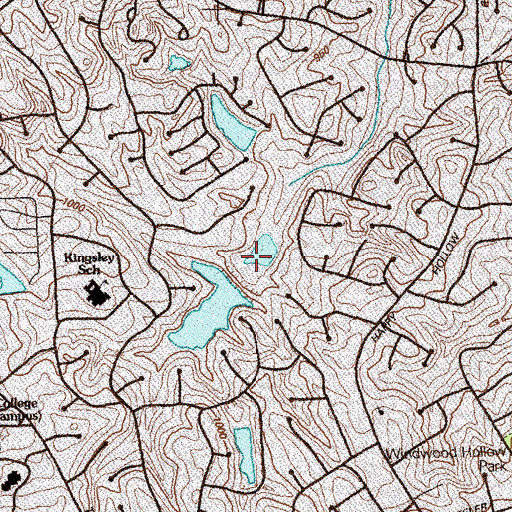 Topographic Map of Kingsley Lake, GA
