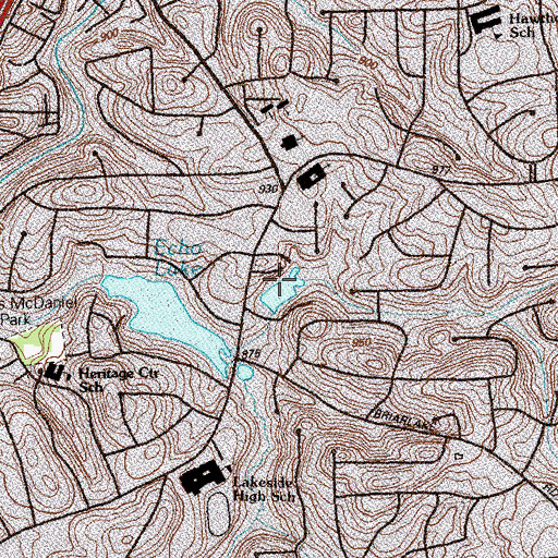 Topographic Map of Doreen Lake Dam, GA