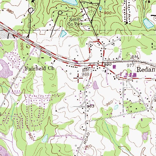 Topographic Map of Turnbridge Wells Road Dam, GA