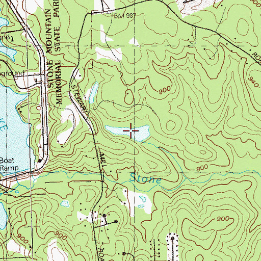 Topographic Map of Ramsden Lake, GA