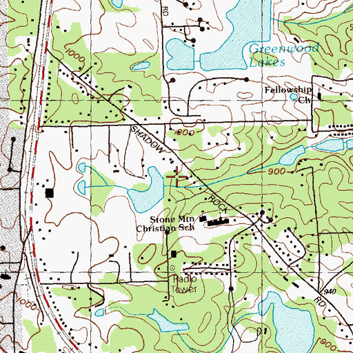 Topographic Map of Rutland Dam Two, GA