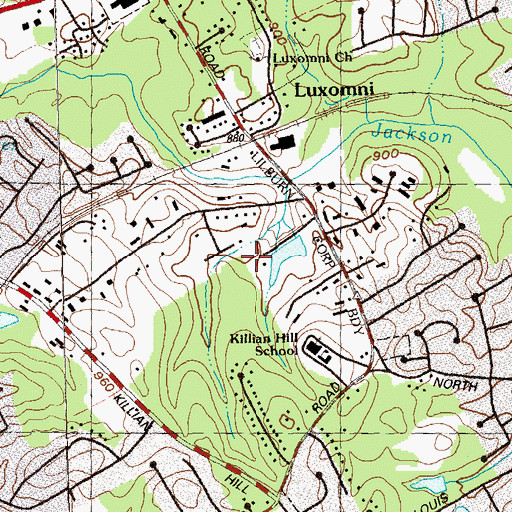 Topographic Map of Sturdivant Lake Dam, GA