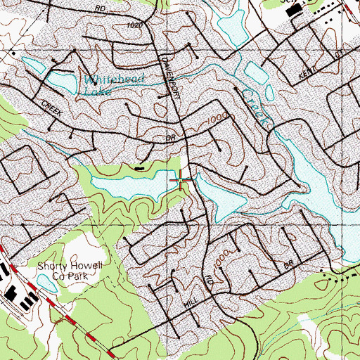 Topographic Map of Upper Cardinal Lake Dam, GA