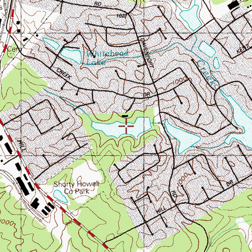 Topographic Map of Upper Cardinal Lake, GA