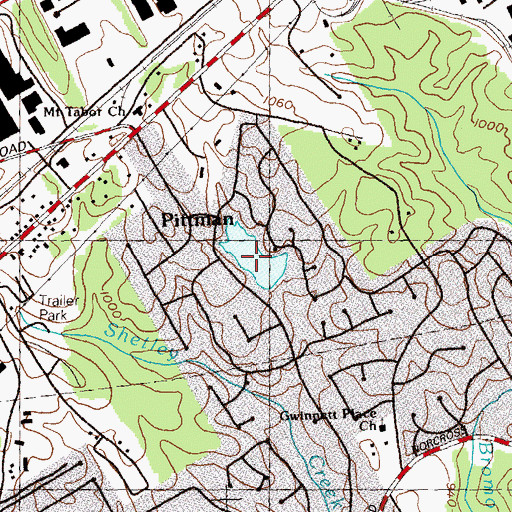 Topographic Map of Morrison Lake, GA