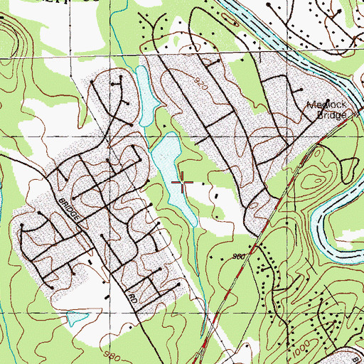 Topographic Map of Black Lake Dam, GA