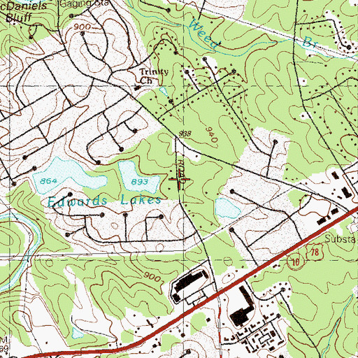 Topographic Map of Pylant Dam, GA