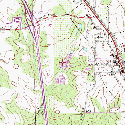 Topographic Map of Southern States Lake Dam, GA