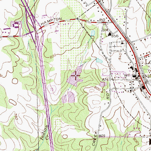 Topographic Map of Southern States Lake, GA