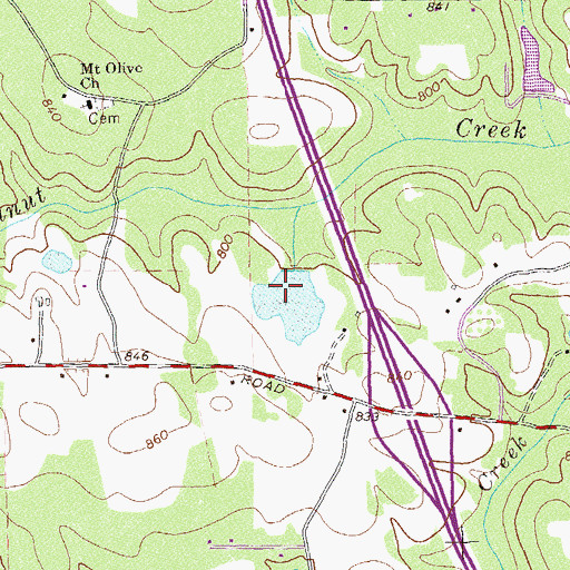 Topographic Map of Lake Foster Dam, GA