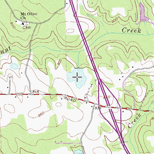 Topographic Map of Lake Foster, GA