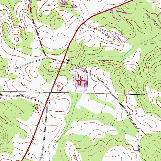 Topographic Map of Reservoir 44, GA