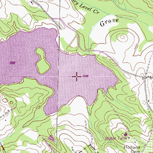 Topographic Map of Reservoir 51, GA