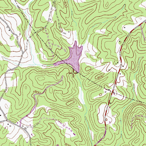 Topographic Map of Grove River Structure Number 30 Dam, GA