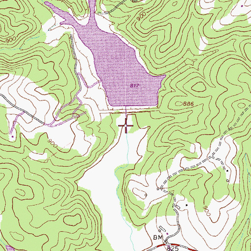 Topographic Map of Grove River Structure Number 59 Dam, GA