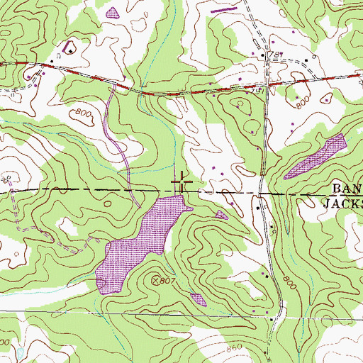 Topographic Map of Grove River Structure Number 33 Dam, GA