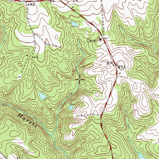 Topographic Map of Bennett Lake, GA