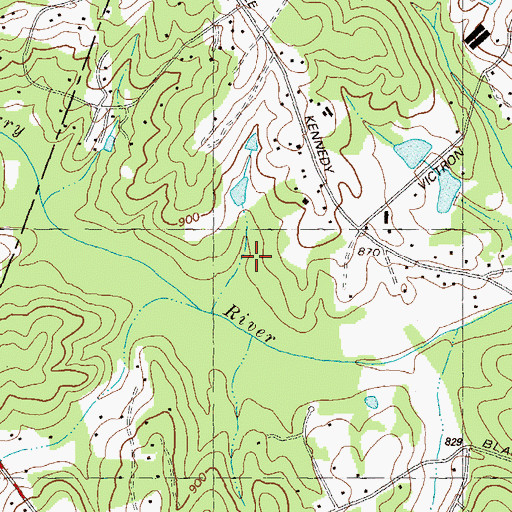 Topographic Map of Oglesby Lake, GA