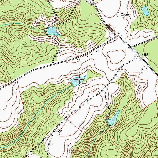 Topographic Map of Roberts Lake, GA