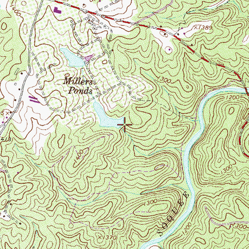 Topographic Map of Thin River Orchard Dam, GA